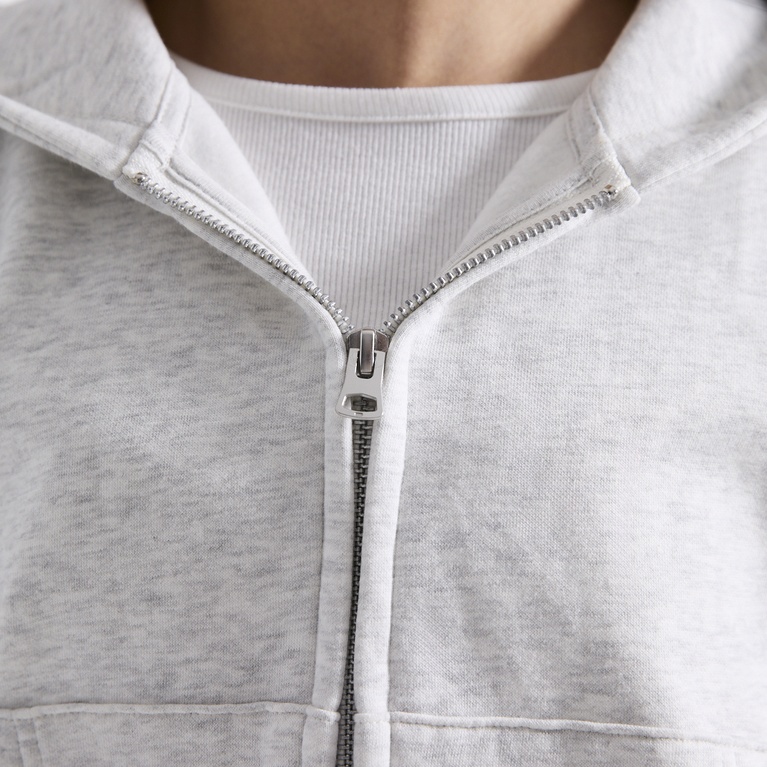 Heavy hoodie "Block" Grey Melange